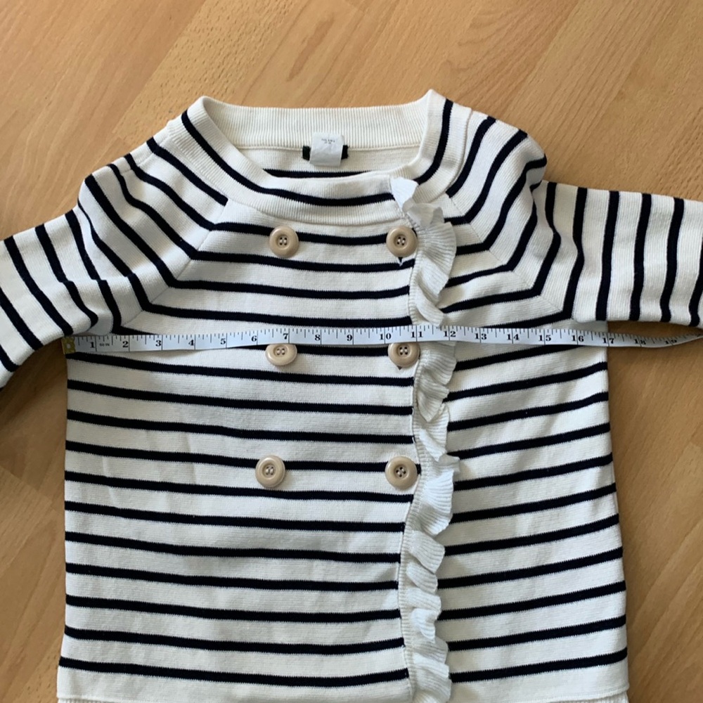 J. Crew Black and White Striped Cardigan - Picture 11 of 16